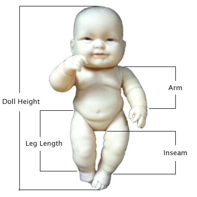Doll measurement diagram